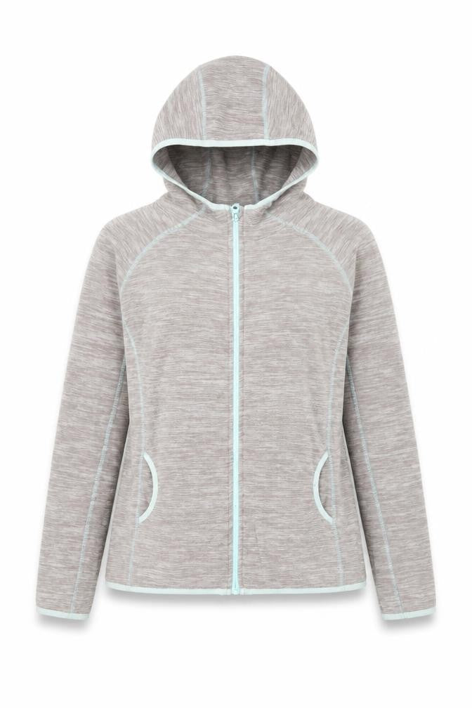 Mountain Warehouse Women Grey Full Zip Hooded Fleece UK 14
