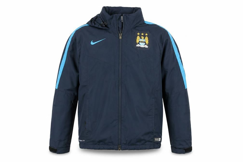 Nike Men’s Blue S Manchester City Storm-FIT Hooded Windbreaker Jacket