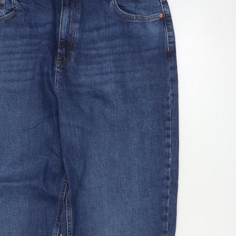 Marks & Spencer Women’s Blue Size 18 Long Mom High Rise Jeans