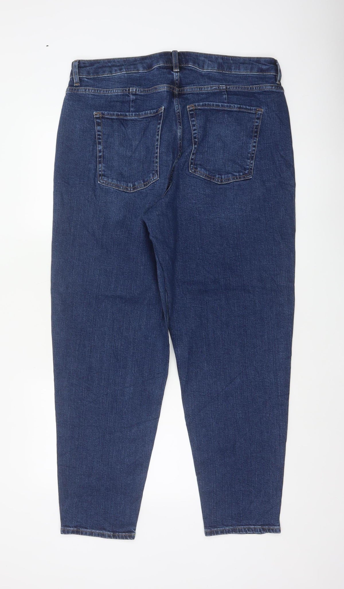 Marks & Spencer Women’s Blue Size 18 Long Mom High Rise Jeans