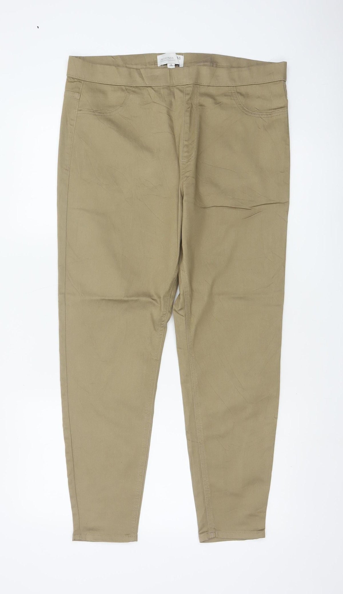 Marks & Spencer Women Brown UK 16 Short Skinny Cotton Jeggings