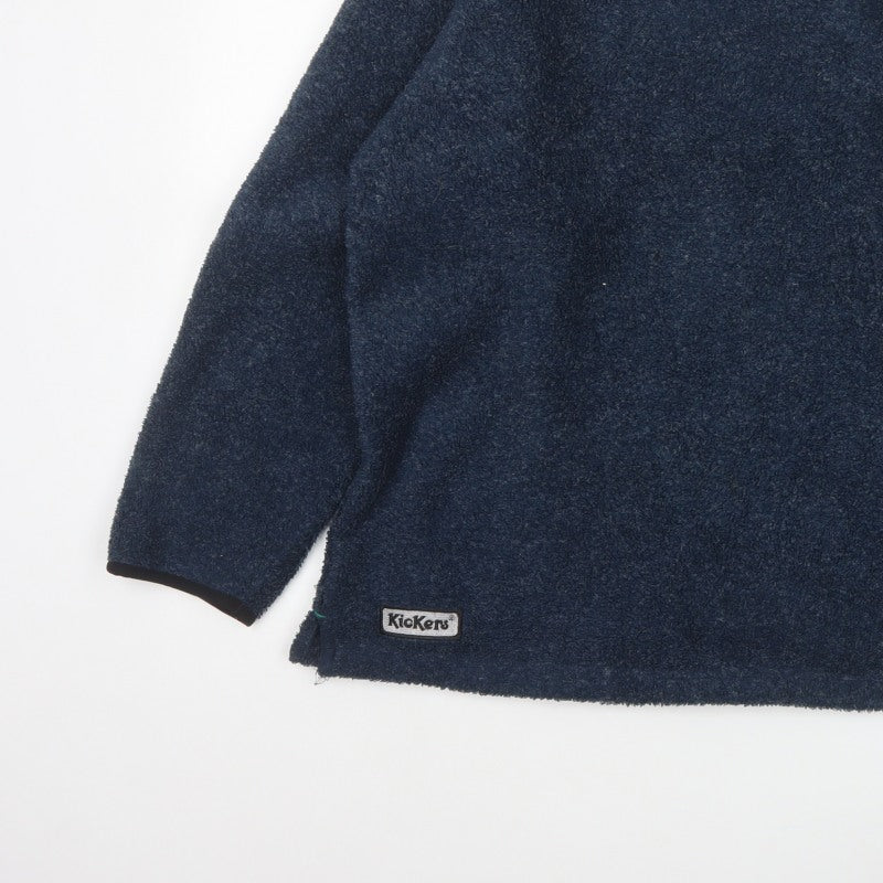 Kickers Men’s Blue M Fleece Crew Neck Pullover Sweatshirt Logo