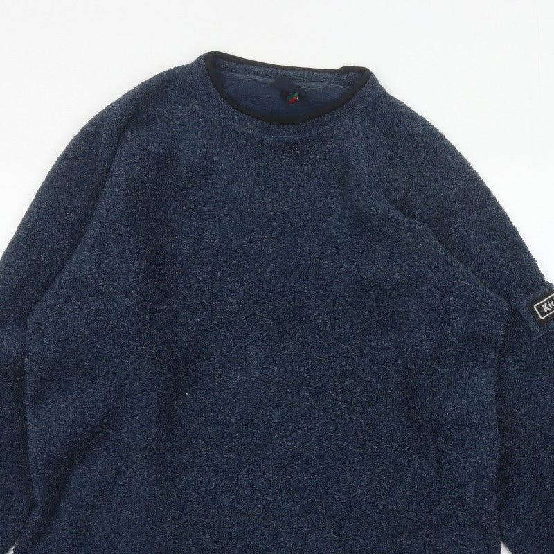 Kickers Men’s Blue M Fleece Crew Neck Pullover Sweatshirt Logo