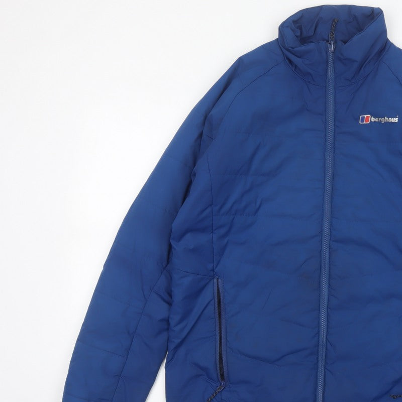 Berghaus Men's Blue M Puffer Jacket Insulated Full Zip Outdoor