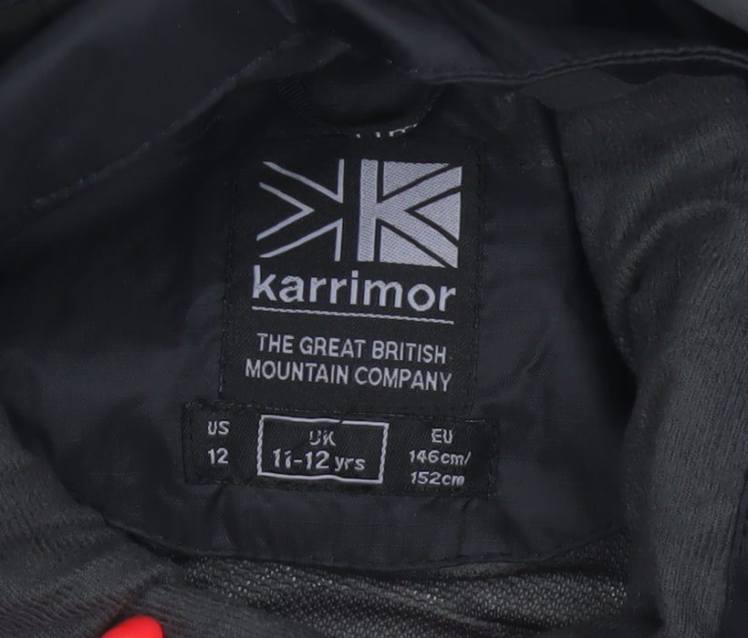 Karrimor Boys Black 11-12 Years Hooded Waterproof Ski Jacket