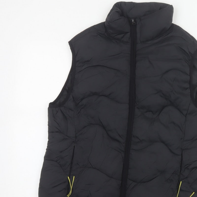 Marks & Spencer Goodmove Women Black UK 12 Quilted Puffer Gilet Waistcoat