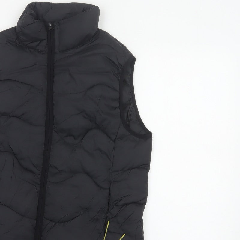 Marks & Spencer Goodmove Women Black UK 12 Quilted Puffer Gilet Waistcoat