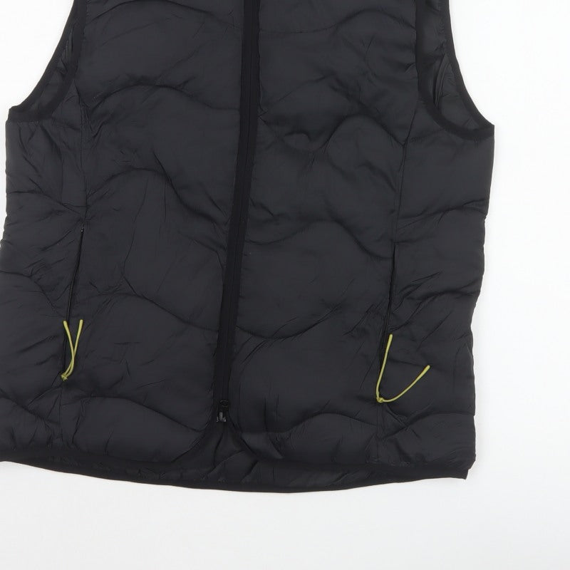 Marks & Spencer Goodmove Women Black UK 12 Quilted Puffer Gilet Waistcoat