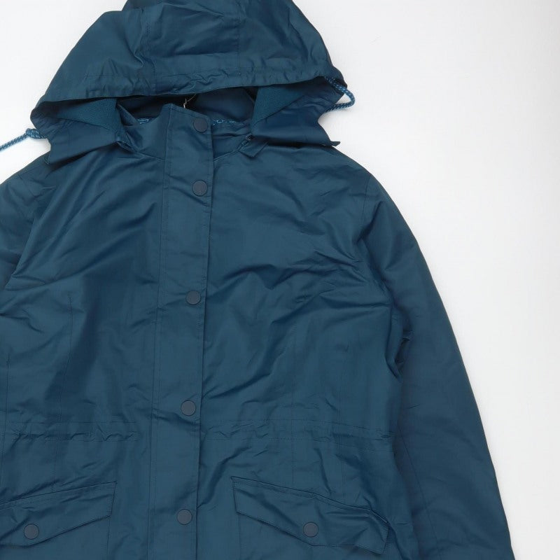 Cotton Traders Women’s Blue UK 18 Hooded Parka Coat Lined