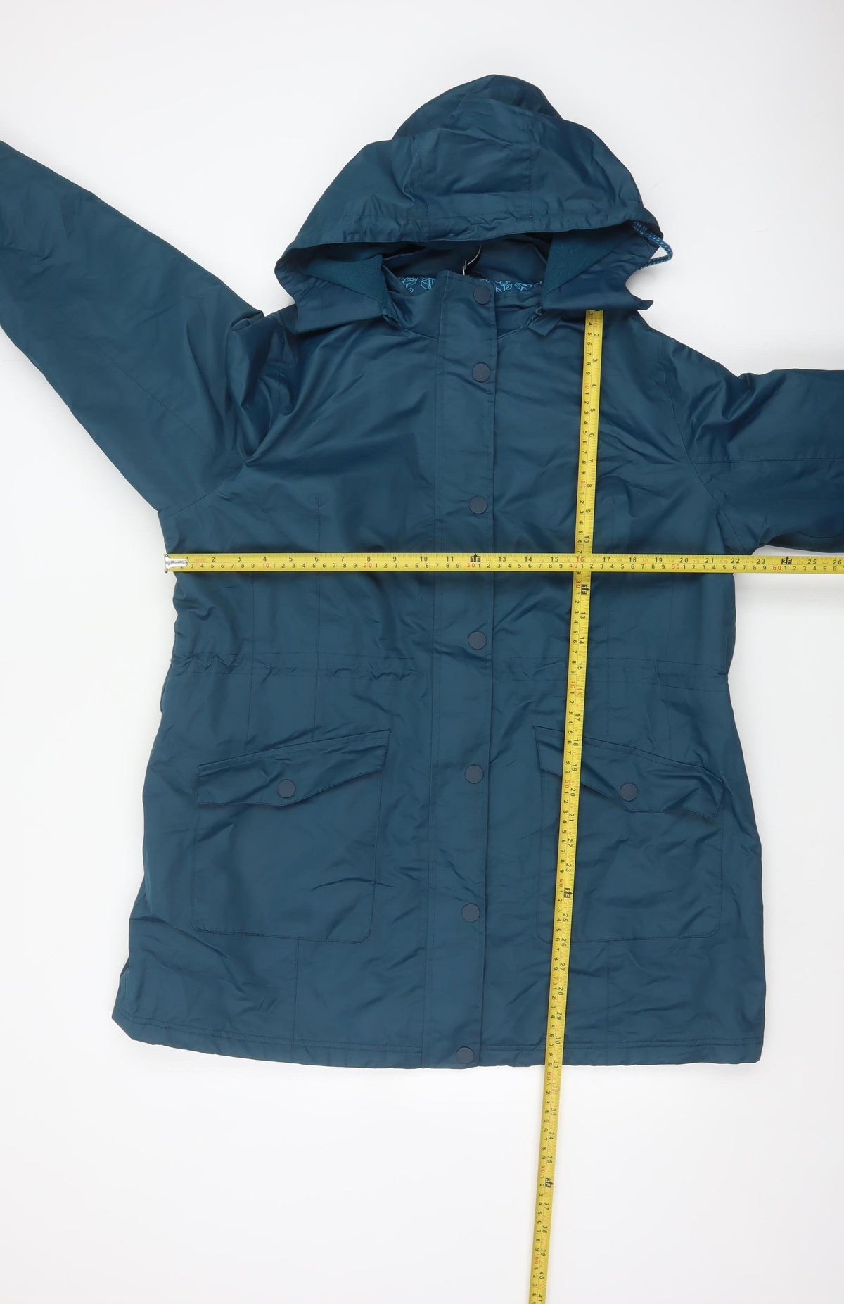 Cotton Traders Women’s Blue UK 18 Hooded Parka Coat Lined