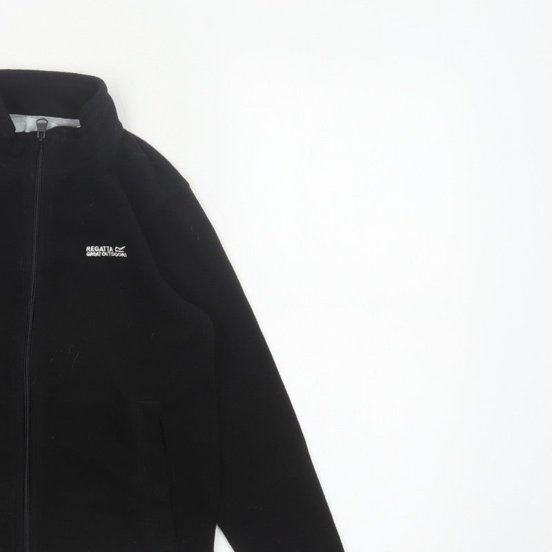 Regatta Boys Black 9-10 Years Fleece Basic Jacket Full Zip