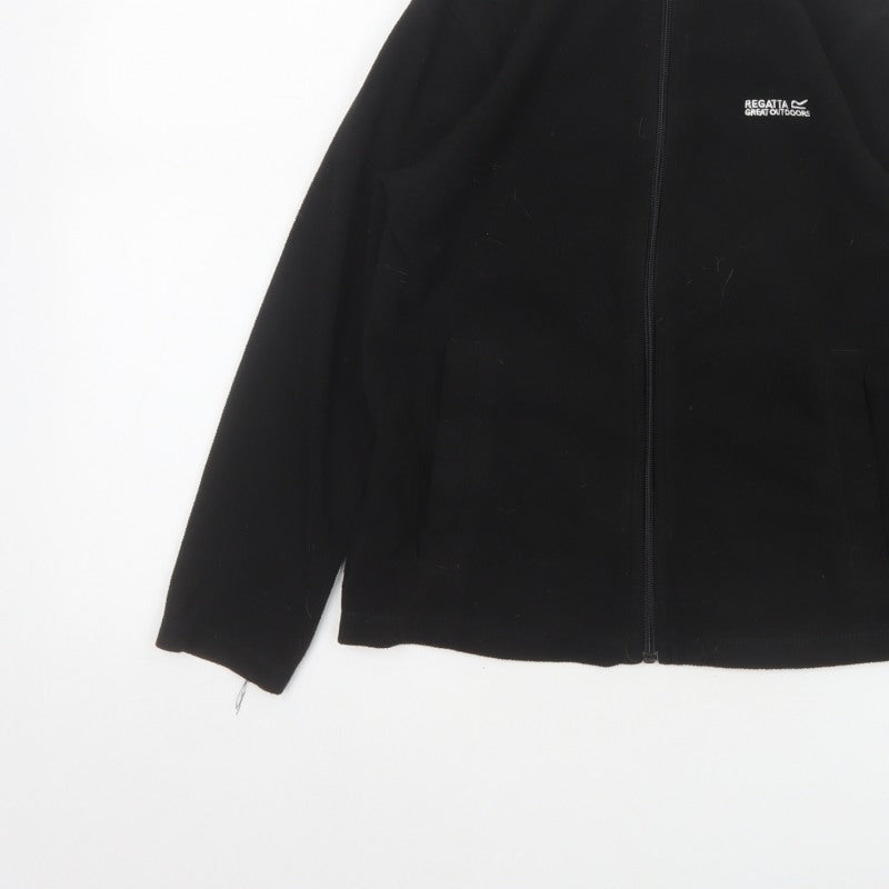 Regatta Boys Black 9-10 Years Fleece Basic Jacket Full Zip