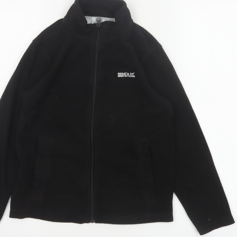 Regatta Boys Black 9-10 Years Fleece Basic Jacket Full Zip
