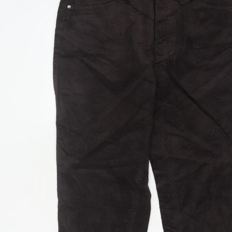 Marks & Spencer Women’s Black Size 18 Stretch Corduroy Trousers