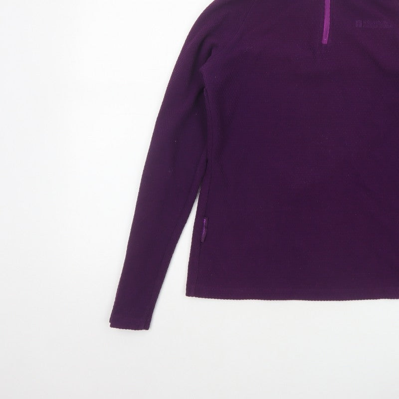 Mountain Warehouse Women’s Purple UK 8 1/4 Zip Fleece Sweatshirt