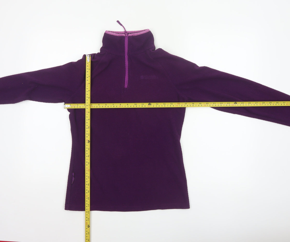 Mountain Warehouse Women’s Purple UK 8 1/4 Zip Fleece Sweatshirt