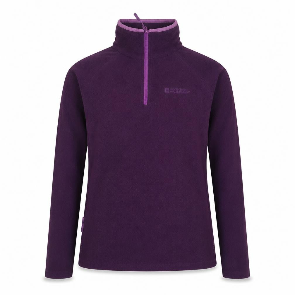 Mountain Warehouse Women’s Purple UK 8 1/4 Zip Fleece Sweatshirt