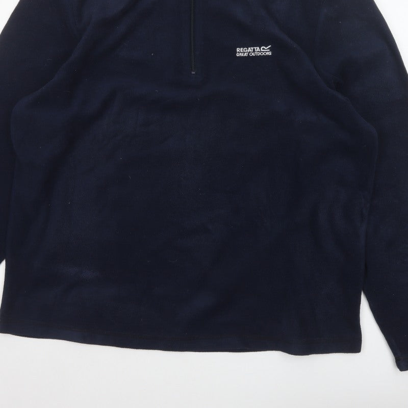 Regatta Men’s Blue 2XL 1/4 Zip Fleece Pullover Sweatshirt Outdoor