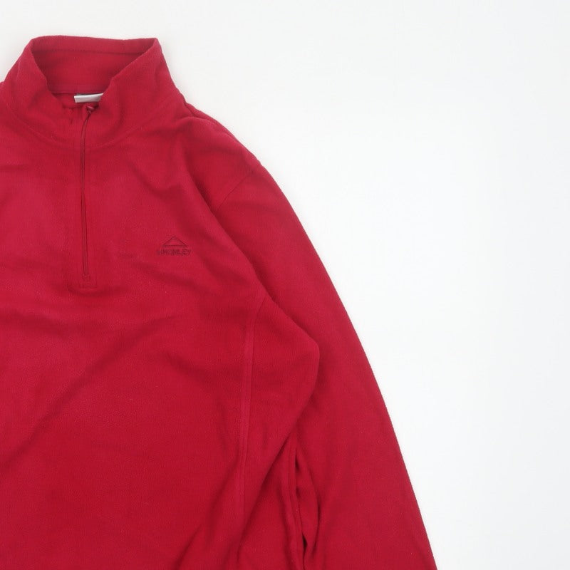 McKinley Women’s Red UK 16 1/2 Zip Fleece Pullover Sweatshirt