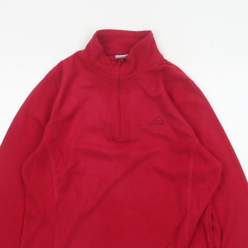 McKinley Women’s Red UK 16 1/2 Zip Fleece Pullover Sweatshirt