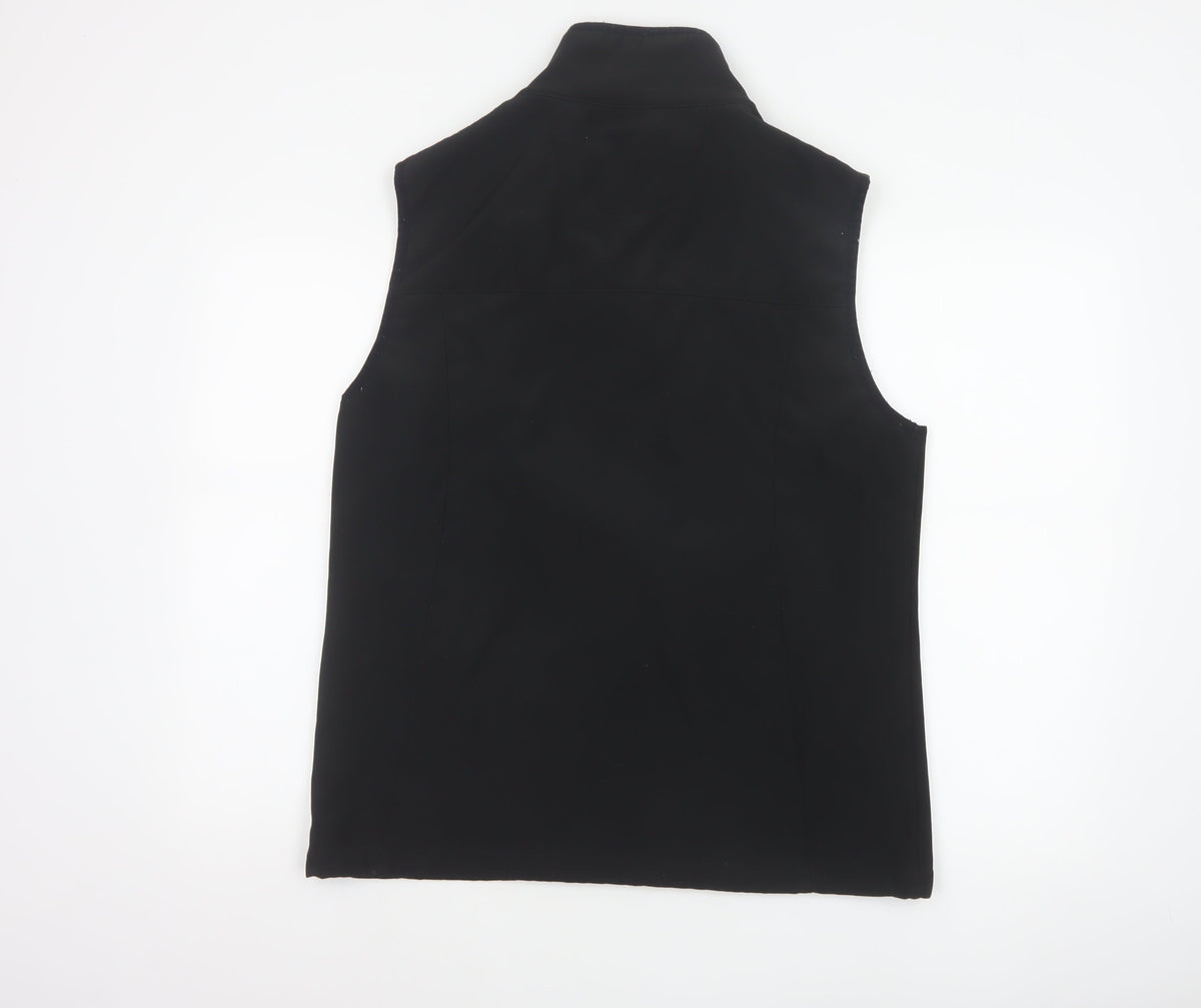 Dickies Men Black L Soft Shell Bodywarmer Workwear Zip Waistcoat