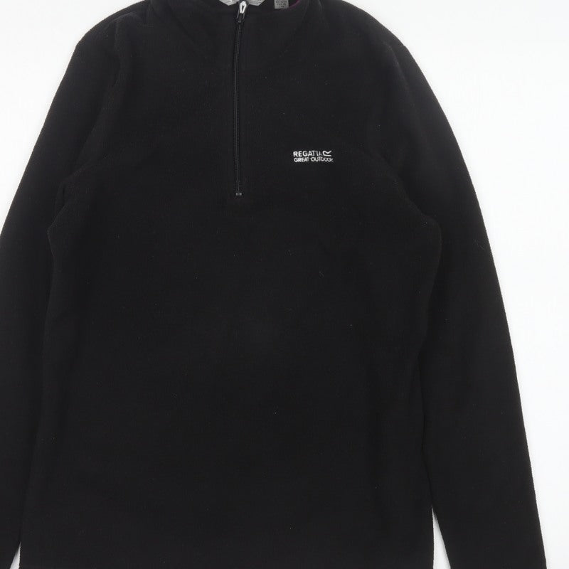 Regatta Women’s Black UK 12 1/2 Zip Fleece Pullover Sweatshirt