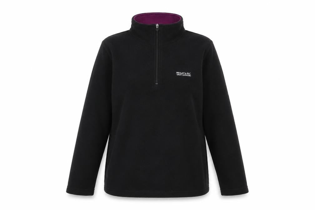 Regatta Women’s Black UK 12 1/2 Zip Fleece Pullover Sweatshirt