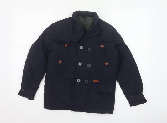 Ben Sherman Boys Blue 8-9 Years Double-Breasted Padded Pea Jacket