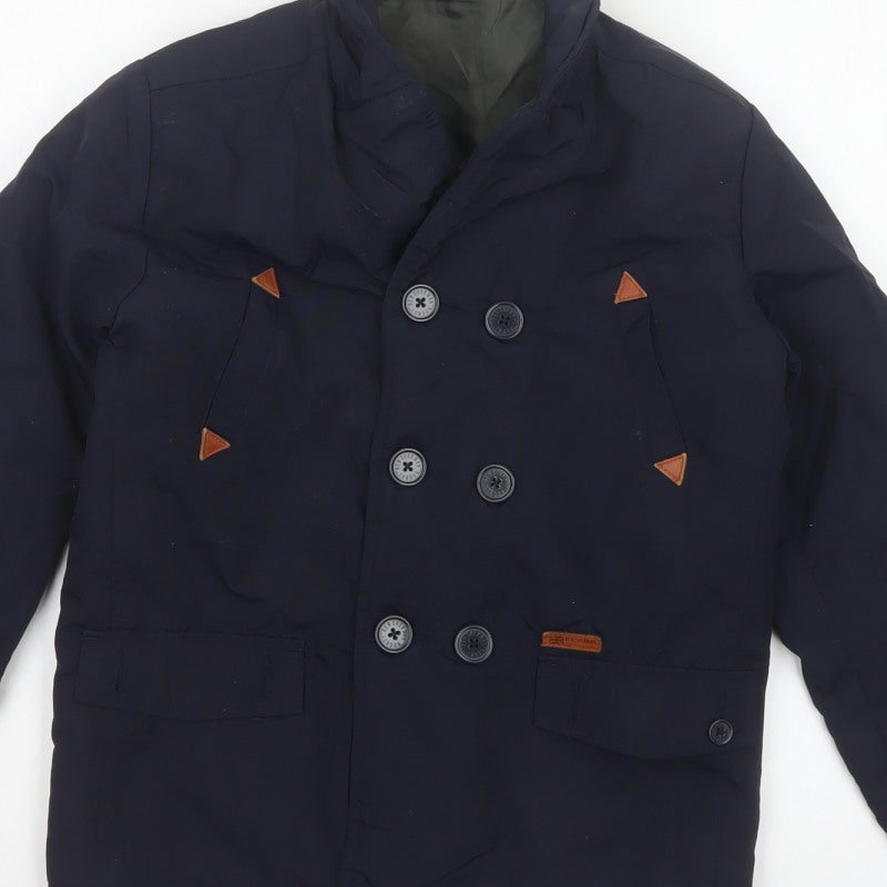 Ben Sherman Boys Blue 8-9 Years Double-Breasted Padded Pea Jacket
