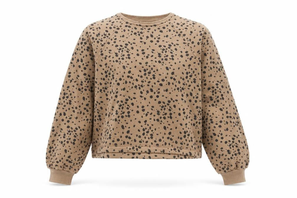 Abercrombie & Fitch Women’s Beige Animal Print XS Pullover Sweatshirt