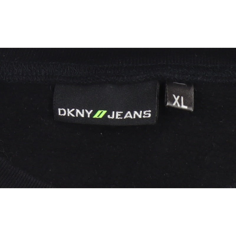 DKNY Jeans Men’s Black XL Crew Neck Logo Pullover Sweatshirt