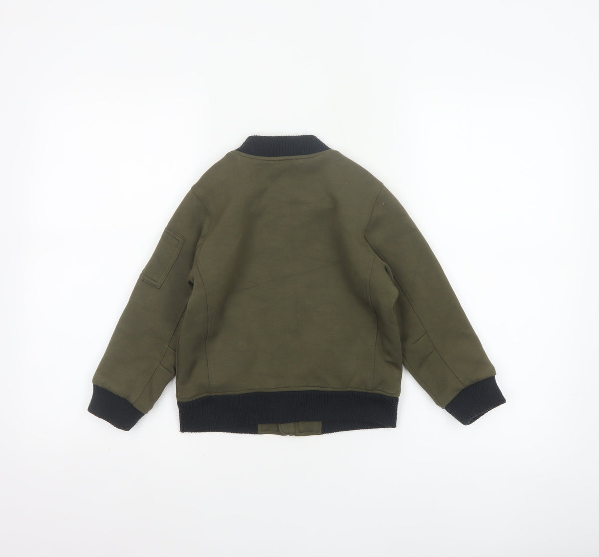 Fearne Boys Green Bomber Jacket 4-5 Years Lined Full Zip