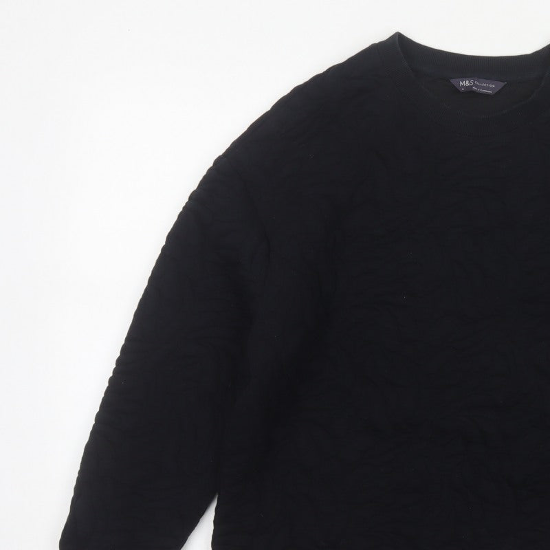 Marks and Spencer Women’s Black Size 14 Thermal Pullover Sweatshirt