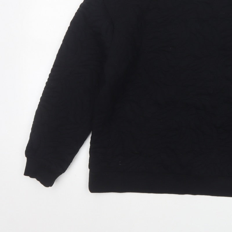 Marks and Spencer Women’s Black Size 14 Thermal Pullover Sweatshirt