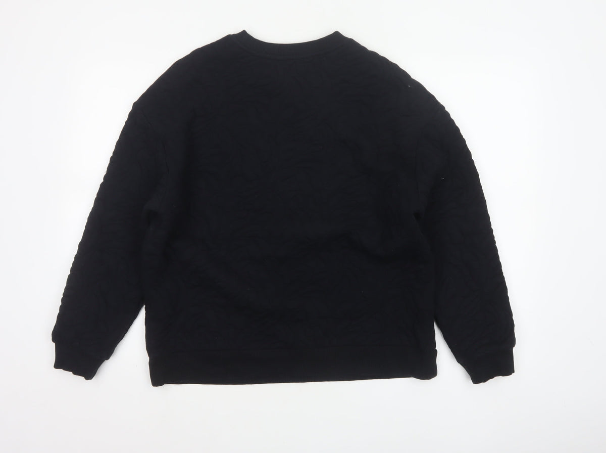 Marks and Spencer Women’s Black Size 14 Thermal Pullover Sweatshirt