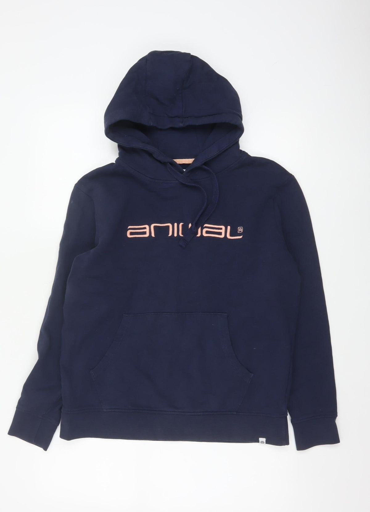 Animal Women’s Navy Blue UK 10 Logo Pullover Hoodie Kangaroo Pocket