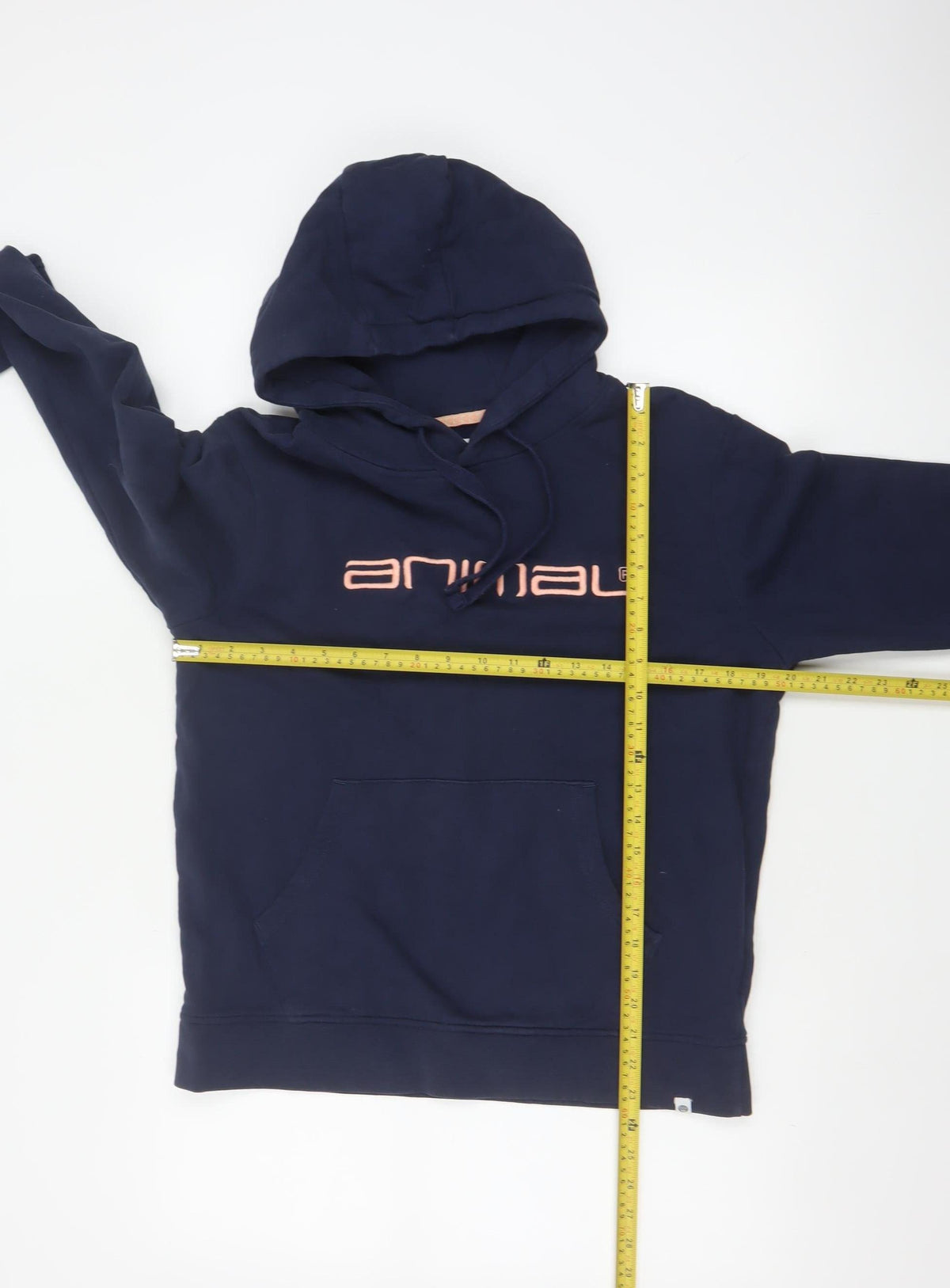 Animal Women’s Navy Blue UK 10 Logo Pullover Hoodie Kangaroo Pocket