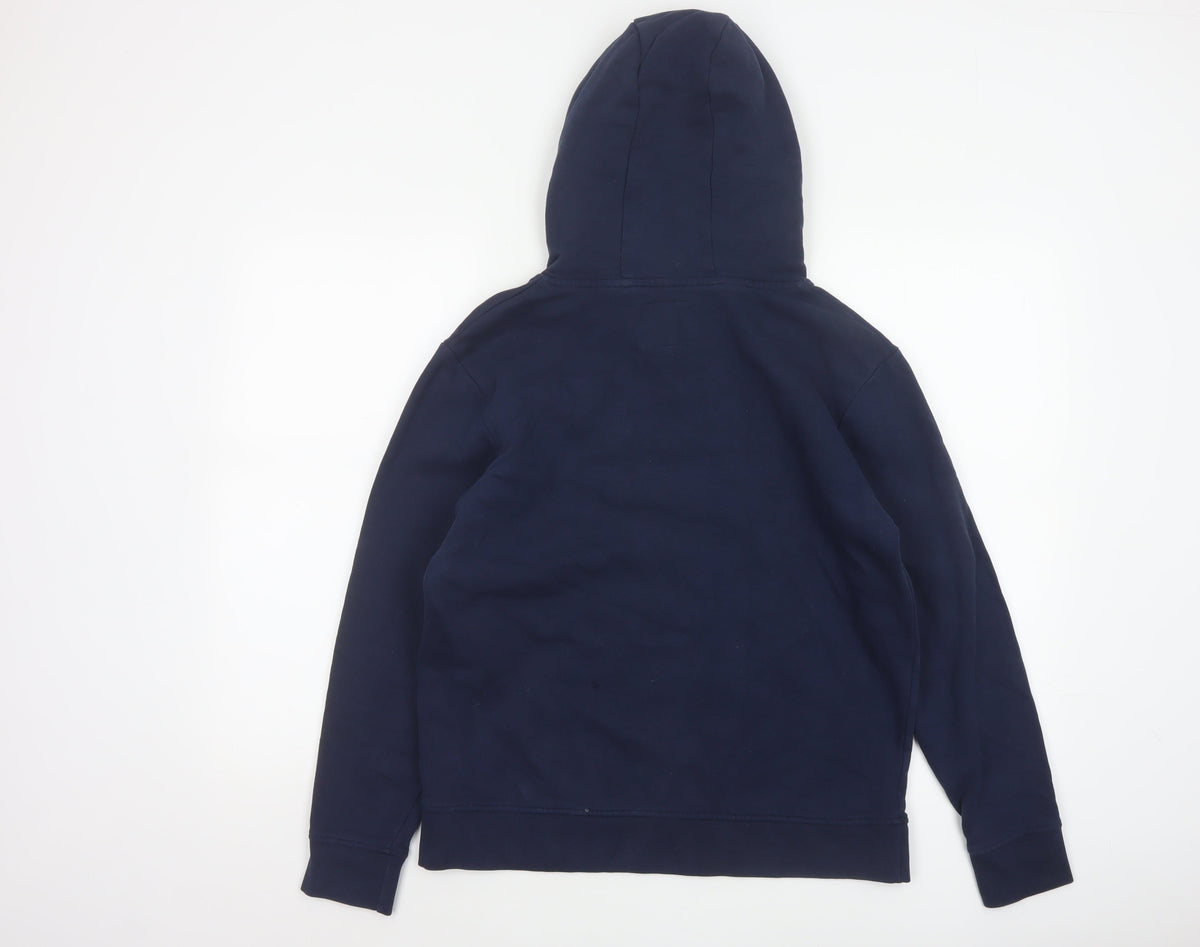 Animal Women’s Navy Blue UK 10 Logo Pullover Hoodie Kangaroo Pocket