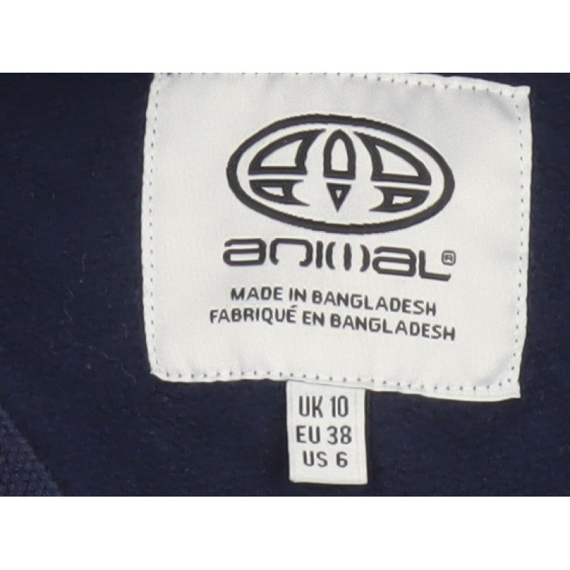 Animal Women’s Navy Blue UK 10 Logo Pullover Hoodie Kangaroo Pocket