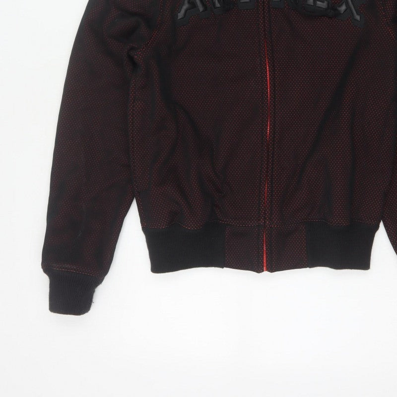Additional view of Avirex USA Men's Black Red S Full Zip Hooded Fleece Logo Hoodie