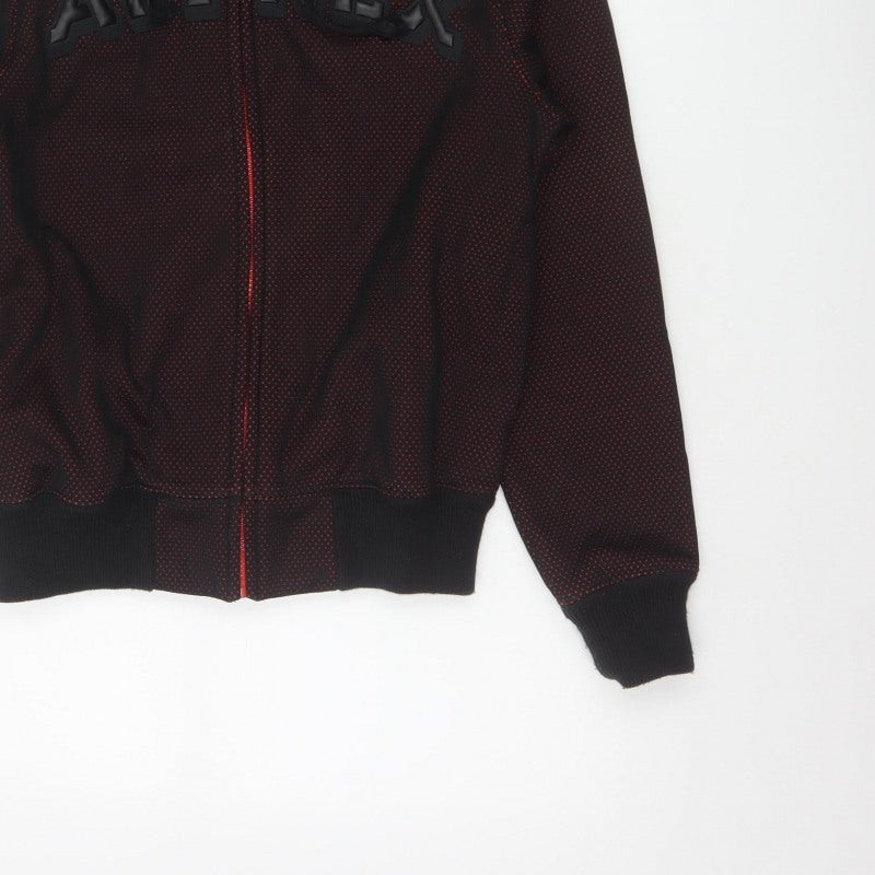 Additional view of Avirex USA Men's Black Red S Full Zip Hooded Fleece Logo Hoodie