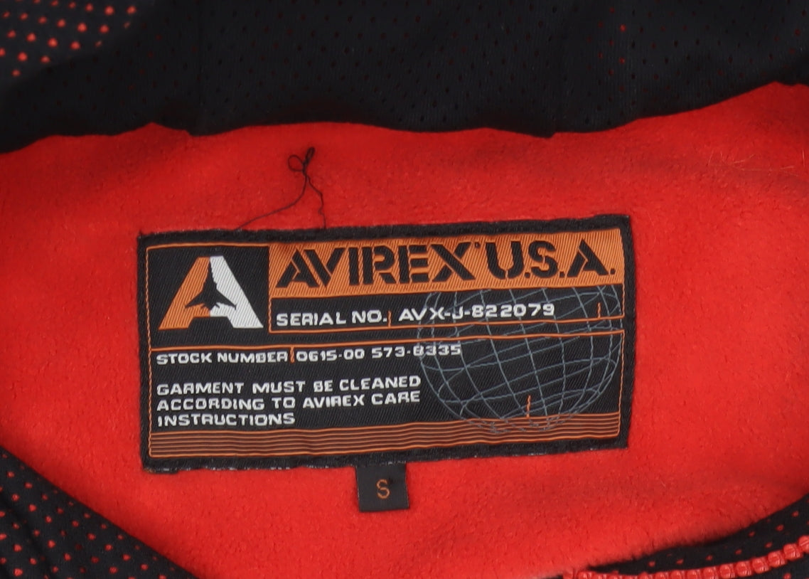Additional view of Avirex USA Men's Black Red S Full Zip Hooded Fleece Logo Hoodie