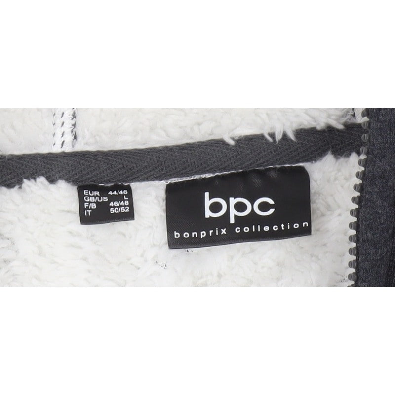 bpc Women’s Grey Full Zip Hooded Fleece Lined Hoodie UK 20