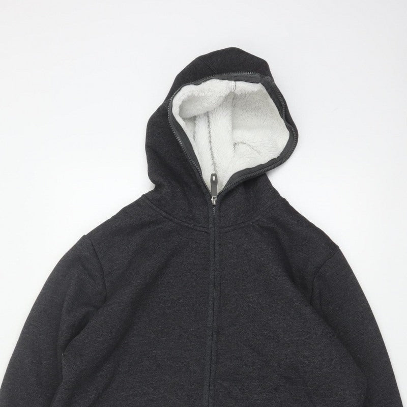 bpc Women’s Grey Full Zip Hooded Fleece Lined Hoodie UK 20