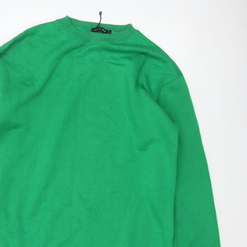 I Saw It First Women’s Green M Tunic Sweatshirt Crew Neck Long Sleeve