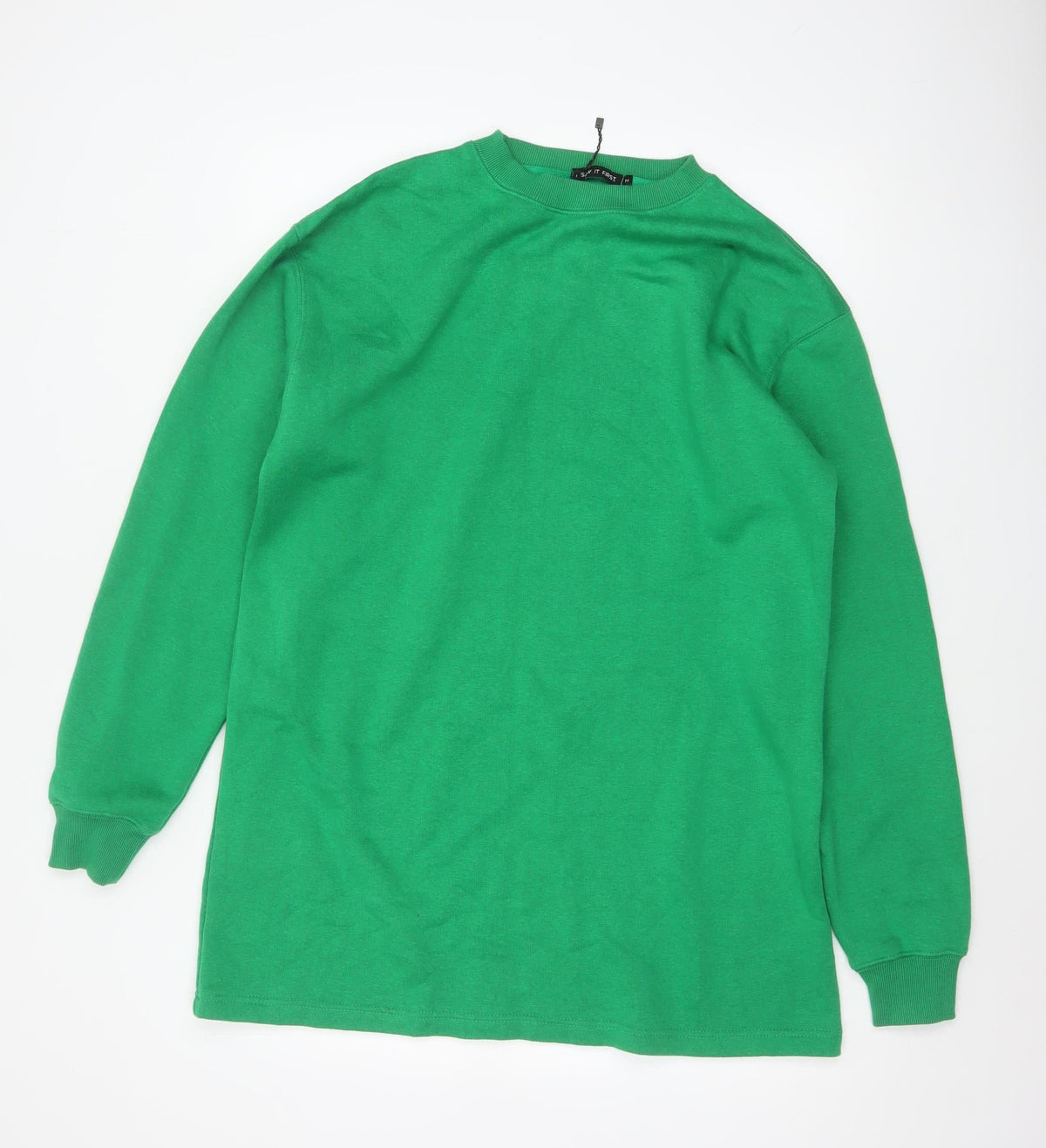 I Saw It First Women’s Green M Tunic Sweatshirt Crew Neck Long Sleeve