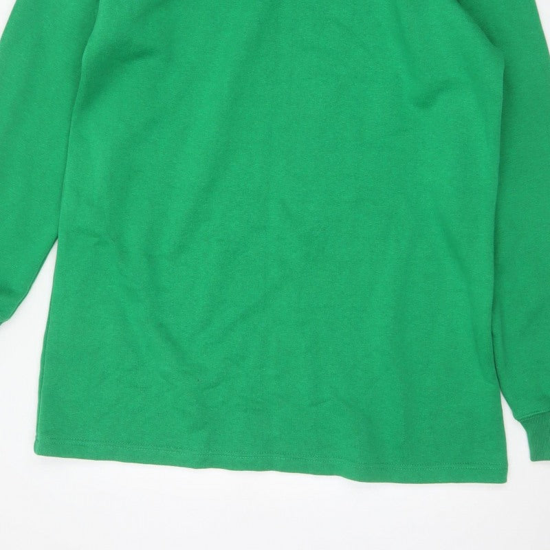 I Saw It First Women’s Green M Tunic Sweatshirt Crew Neck Long Sleeve