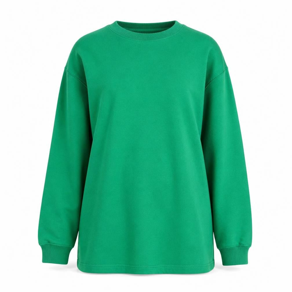 I Saw It First Women’s Green M Tunic Sweatshirt Crew Neck Long Sleeve
