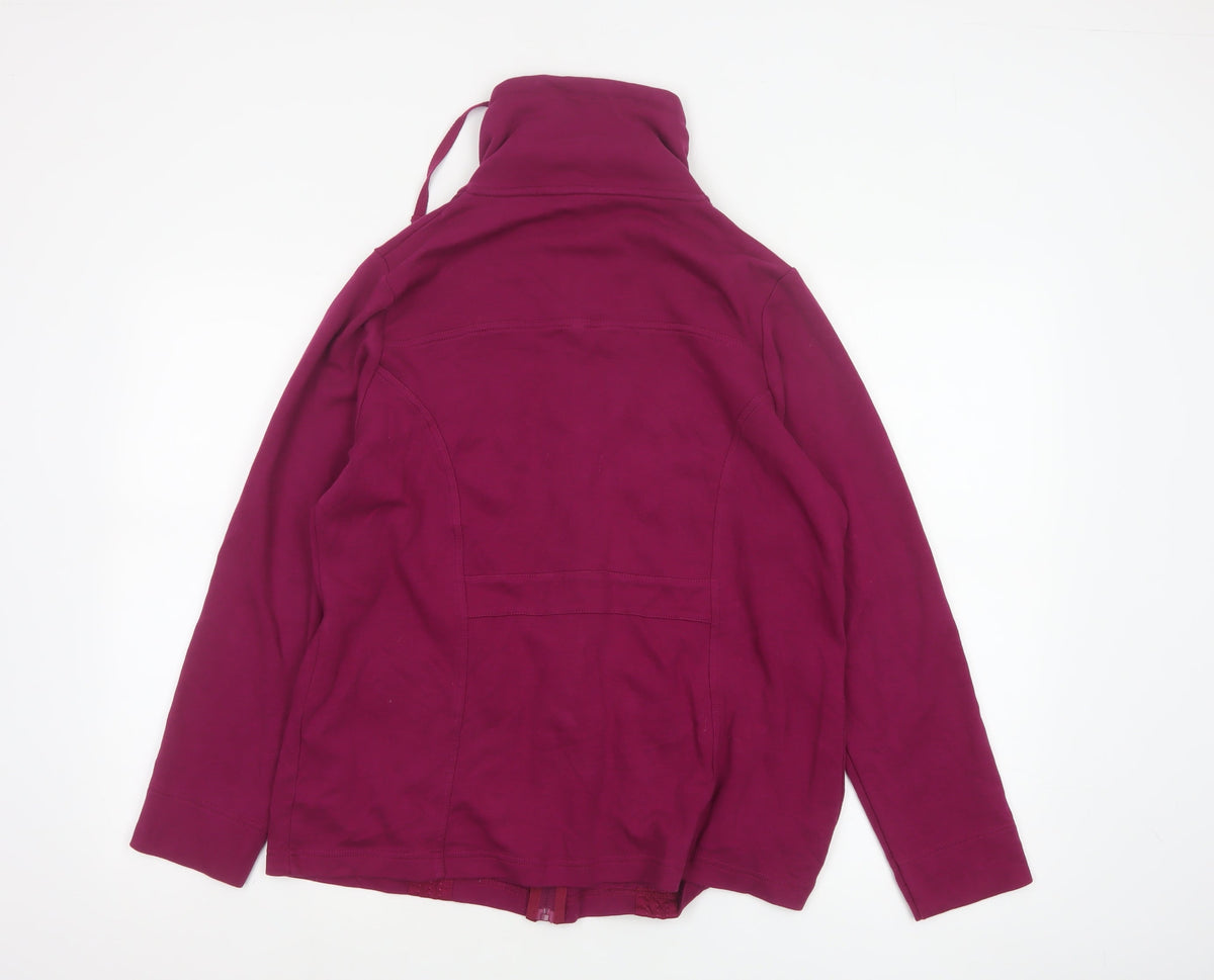 Cecil Women’s Purple UK 18 Cotton Blend Zip Military Jacket