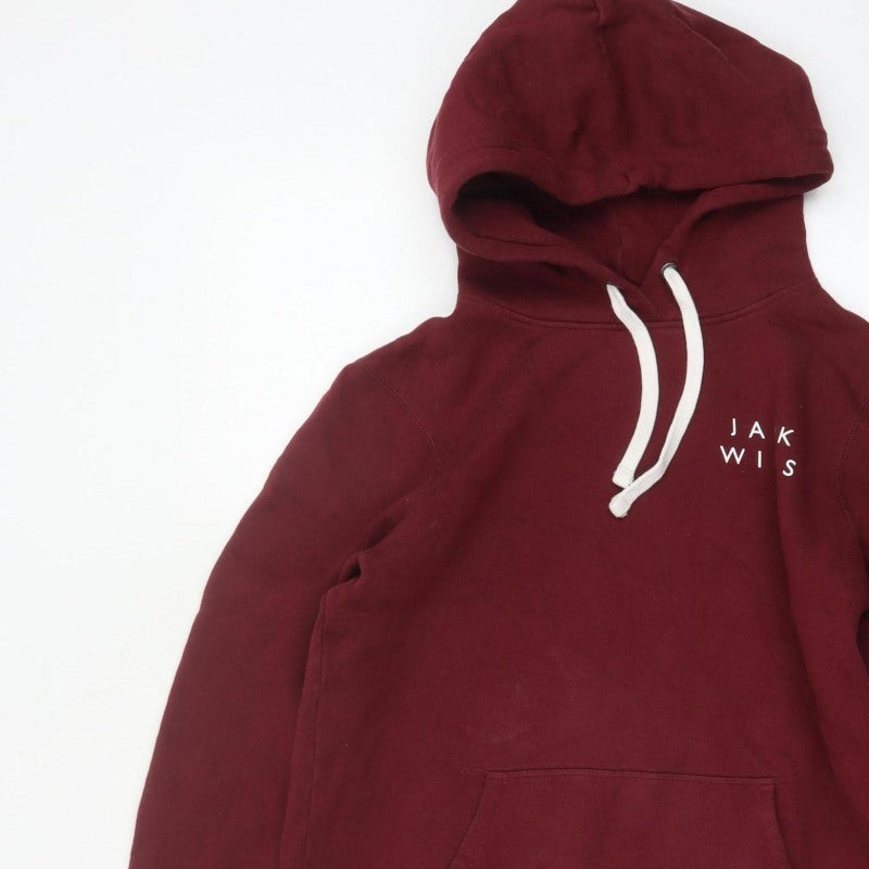 Jack Wills Women’s Burgundy Red UK 10 Pullover Hoodie Logo Fleece
